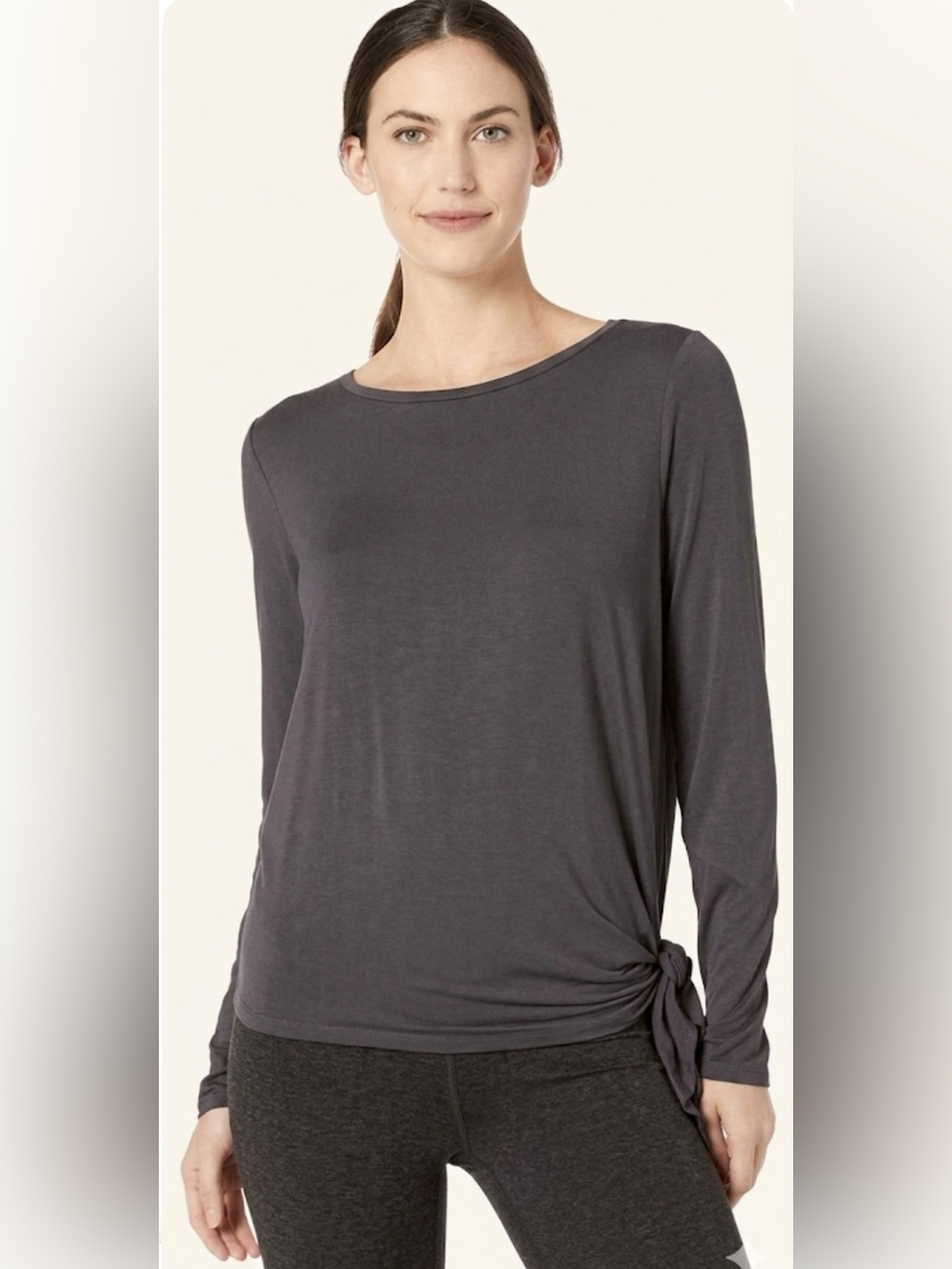 Prana Asymmetrical Gray Olson Top Wear as a Tunic or Side Tied Size Medium